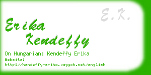 erika kendeffy business card